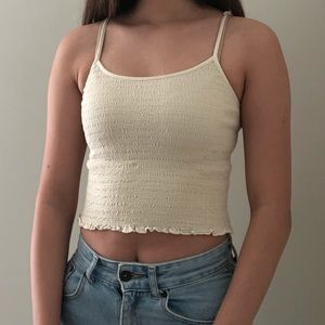 brandy melville smocked tank top — size xs/s